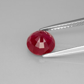 2.02캐럿 천연 핑크 레드 루비, 라운드 컷, 7.20 mm, SI-I1