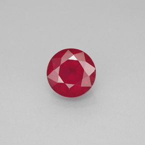 1.87캐럿 천연 핑크 레드 루비, 라운드 컷, 7.10 mm, SI-I1