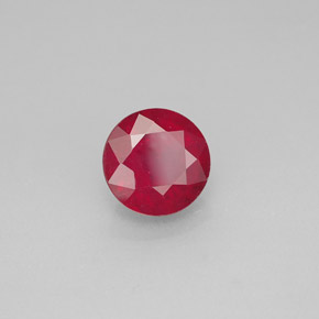 1.87캐럿 천연 핑크 레드 루비, 라운드 컷, 7.10 mm, SI-I1