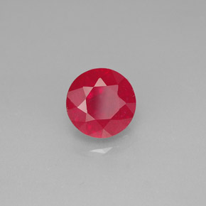 2.15캐럿 천연 핑크 레드 루비, 라운드 컷, 7.14 mm, SI-I1