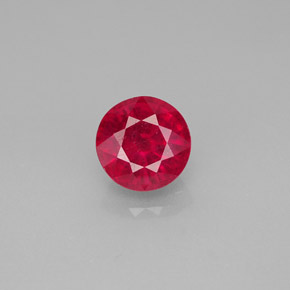 1.84캐럿 천연 핑크 레드 루비, 라운드 컷, 6.82 mm, SI-I1