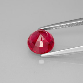 1.84캐럿 천연 핑크 레드 루비, 라운드 컷, 6.82 mm, SI-I1