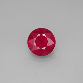 1.93캐럿 천연 핑크 레드 루비, 라운드 컷, 7.15 mm, SI-I1