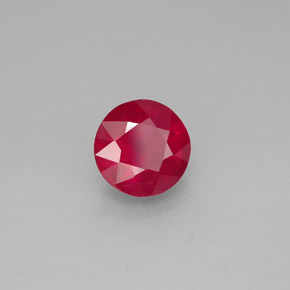 1.93캐럿 천연 핑크 레드 루비, 라운드 컷, 7.15 mm, SI-I1