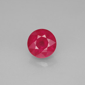1.93캐럿 천연 핑크 레드 루비, 라운드 컷, 7.02 mm, SI-I1