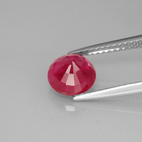 1.93캐럿 천연 핑크 레드 루비, 라운드 컷, 7.02 mm, SI-I1