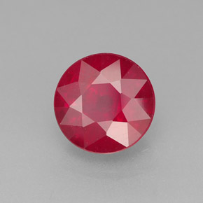 1.96캐럿 천연 핑크 레드 루비, 라운드 컷, 7.07 mm, SI-I1