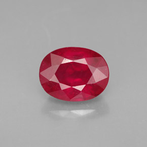 2.37캐럿 천연 핑크 레드 루비, 타원형 컷, 8.7×6.7 mm, VS-SI