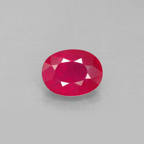 2.24캐럿 천연 핑크 레드 루비, 타원형 컷, 8.6×6.7 mm, SI