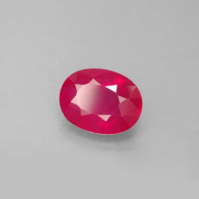 2.24캐럿 천연 핑크 레드 루비, 타원형 컷, 8.6×6.7 mm, SI