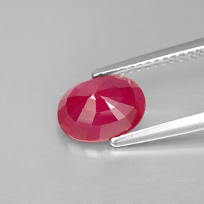 2.24캐럿 천연 핑크 레드 루비, 타원형 컷, 8.6×6.7 mm, SI