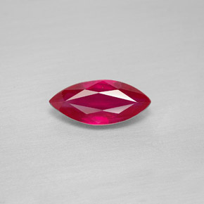 1.97캐럿 천연 핑크 레드 루비, 마퀴즈, 12×5.4 mm, VS-SI