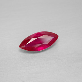 1.97캐럿 천연 핑크 레드 루비, 마퀴즈, 12×5.4 mm, VS-SI
