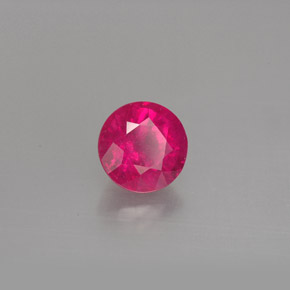 1.19캐럿 천연 핑크 레드 루비, 라운드 컷, 5.94 mm, SI