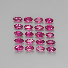 캐럿 천연 핑크 레드 루비 보석, 마퀴즈, 3.7×1.9 mm, VS-SI