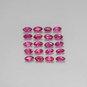 캐럿 천연 핑크 레드 루비 보석, 마퀴즈, 3.8×2 mm, VS-SI
