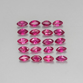캐럿 천연 핑크 레드 루비 보석, 마퀴즈, 3.8×2 mm, VS-SI