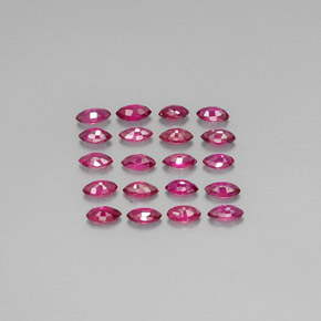 캐럿 천연 핑크 레드 루비 보석, 마퀴즈, 3.8×2 mm, VS-SI