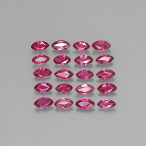 캐럿 천연 보랏빛 핑크 루비 보석, 마퀴즈, 3.6×2.1 mm, VS
