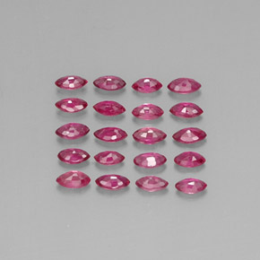 캐럿 천연 보랏빛 핑크 루비 보석, 마퀴즈, 3.6×2.1 mm, VS