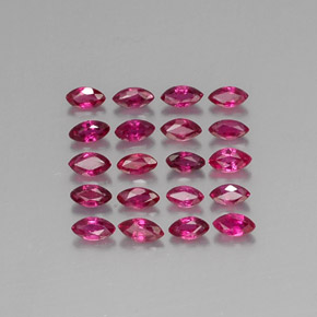 캐럿 천연 핑크 레드 루비 보석, 마퀴즈, 3.7×2.1 mm, VS-SI