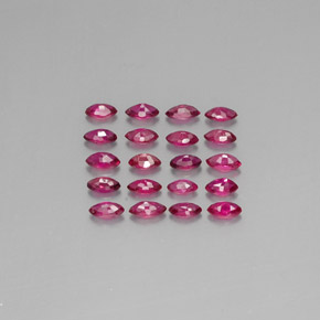캐럿 천연 핑크 레드 루비 보석, 마퀴즈, 3.7×2.1 mm, VS-SI