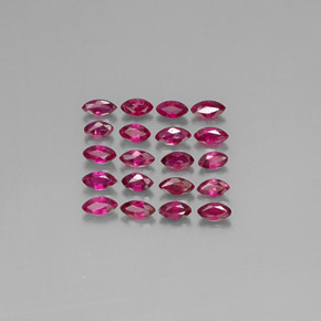 캐럿 천연 보랏빛 핑크 루비 보석, 마퀴즈, 3.4×2.1 mm, VVS-VS