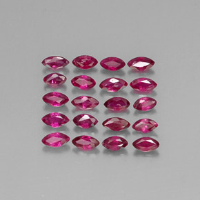 캐럿 천연 보랏빛 핑크 루비 보석, 마퀴즈, 3.4×2.1 mm, VVS-VS
