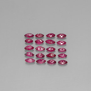 캐럿 천연 보랏빛 핑크 루비 보석, 마퀴즈, 3.4×2.1 mm, VVS-VS