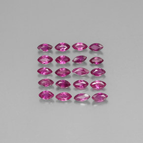 캐럿 천연 보랏빛 핑크 루비 보석, 마퀴즈, 3.5×2 mm, VVS-VS
