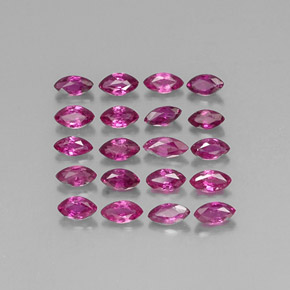 캐럿 천연 보랏빛 핑크 루비 보석, 마퀴즈, 3.5×2 mm, VVS-VS