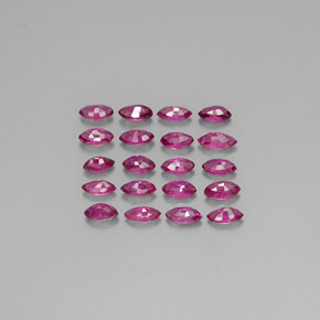 캐럿 천연 보랏빛 핑크 루비 보석, 마퀴즈, 3.5×2 mm, VVS-VS
