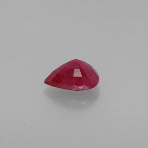 1.58캐럿 천연 레드 루비, 배 모양, 8.1×6.1 mm, VS-SI