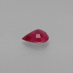 1.28캐럿 천연 핑크 레드 루비, 배 모양, 8×5.8 mm, SI