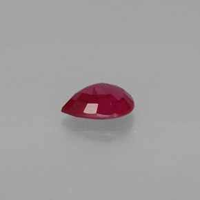 1.37캐럿 천연 핑크 레드 루비, 배 모양, 8.2×6 mm, SI