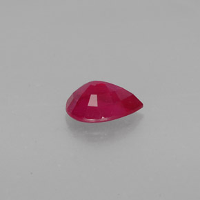 1.48캐럿 천연 핑크 레드 루비, 배 모양, 8.2×6.1 mm, SI