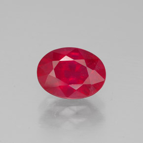 1.47캐럿 천연 핑크 레드 루비, 타원형 컷, 7.7×5.8 mm, SI