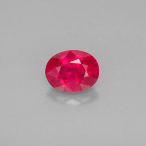1.75캐럿 천연 핑크 레드 루비, 타원형 컷, 7.8×6.1 mm, SI