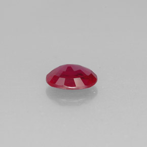 1.66캐럿 천연 핑크 레드 루비, 타원형 컷, 8.2×6.3 mm, SI