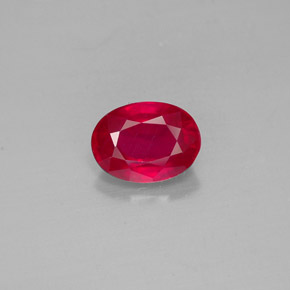 1.63캐럿 천연 핑크 레드 루비, 타원형 컷, 7.9×5.8 mm, VS-SI