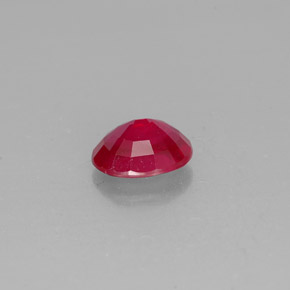 1.67캐럿 천연 핑크 레드 루비, 타원형 컷, 7.9×6.1 mm, SI