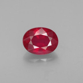 1.70캐럿 천연 핑크 레드 루비, 타원형 컷, 7.8×6.1 mm, SI