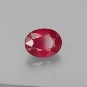 1.70캐럿 천연 핑크 레드 루비, 타원형 컷, 7.8×6.1 mm, SI