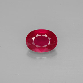 1.84캐럿 천연 핑크 레드 루비, 타원형 컷, 8.1×5.9 mm, VS-SI