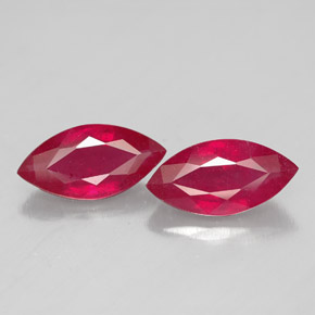 캐럿 천연 레드 핑크 루비 보석, 마퀴즈, 11.1×5.5 mm, SI