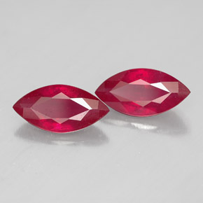 캐럿 천연 레드 핑크 루비 보석, 마퀴즈, 11.1×5.5 mm, SI