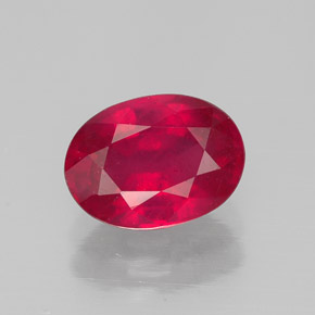 1.79캐럿 천연 핑크 레드 루비, 타원형 컷, 8.2×6 mm, SI