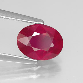 1.57캐럿 천연 핑크 레드 루비, 타원형 컷, 7.8×6 mm, SI