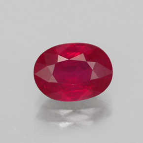 1.70캐럿 천연 핑크 레드 루비, 타원형 컷, 8.1×6 mm, SI