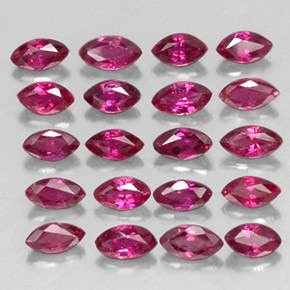 캐럿 천연 핑크 레드 루비 보석, 마퀴즈, 3.6×2 mm, VS-SI